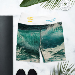 Recycled Hippy Waves Yoga Shorts