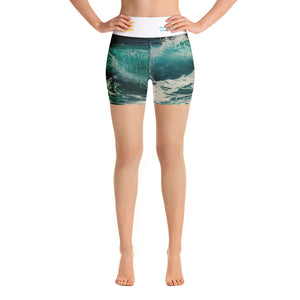 Bild in Slideshow öffnen, Recycled Hippy Waves Yoga Shorts
