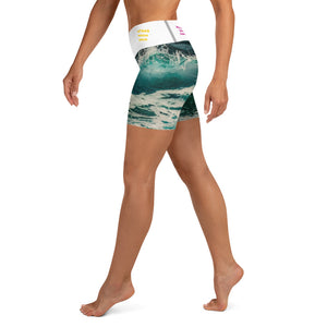 Recycled Hippy Waves Yoga Shorts