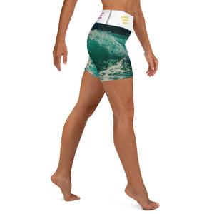 Recycled Hippy Waves Yoga Shorts